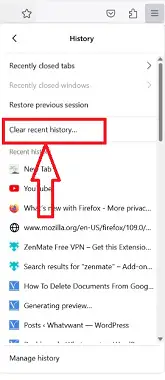 Wyczyść ikonę historii