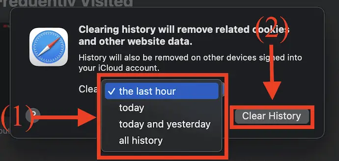 Wyczyść historię w Safari