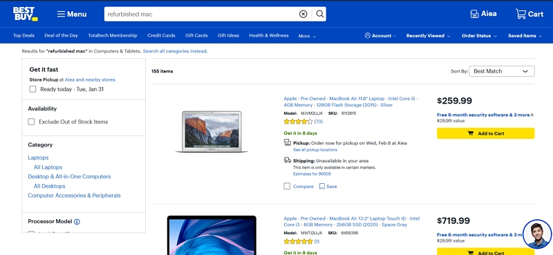 refurbished mac on best buy