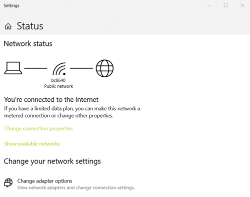 ネットワーク接続