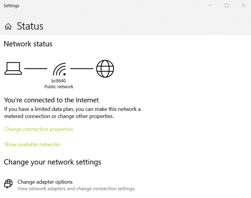 Les connexions de réseau