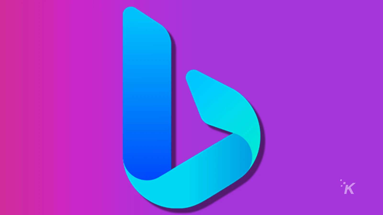 mor bir arka plan üzerinde bing logosu
