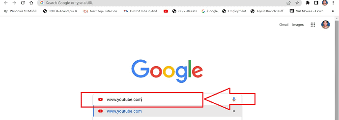 busca no youtube