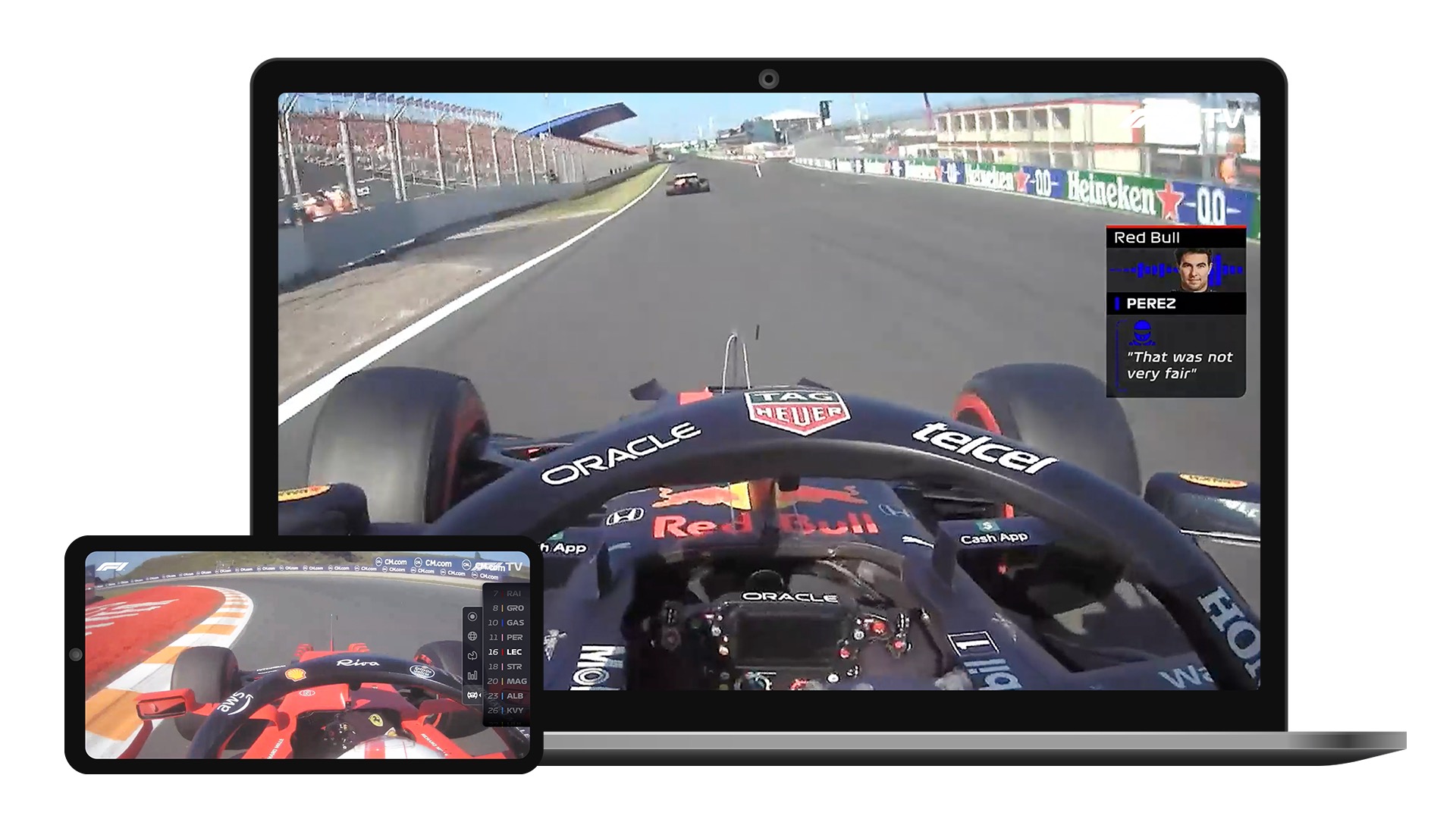 f1 機載攝像頭視圖 1 f1 tv app onboard camera view