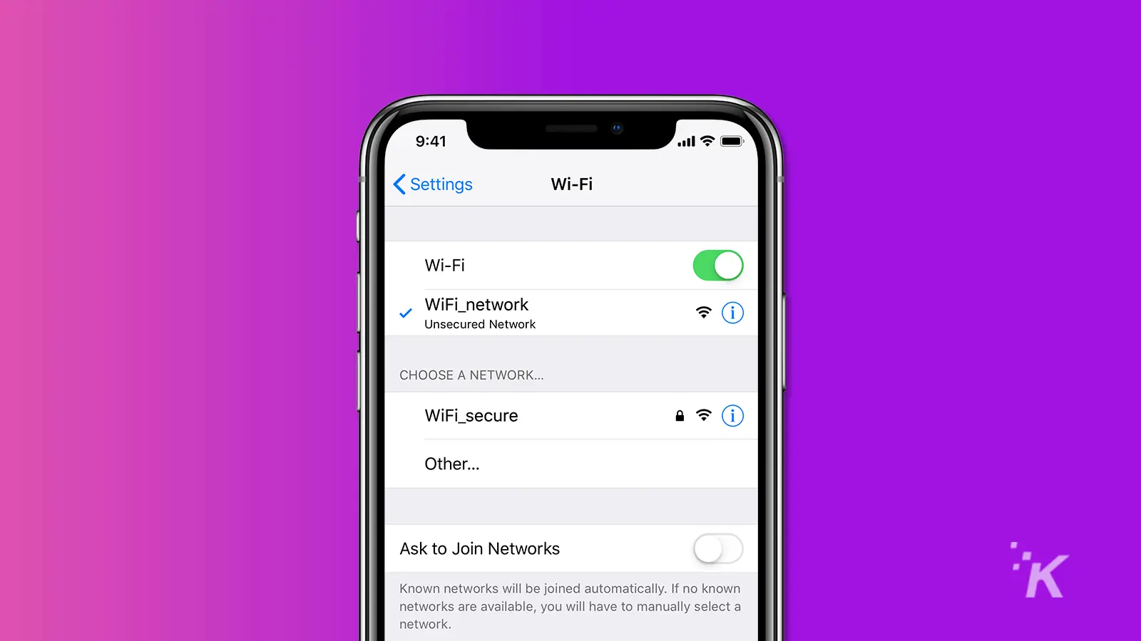 iPhone 显示 wifi 屏幕