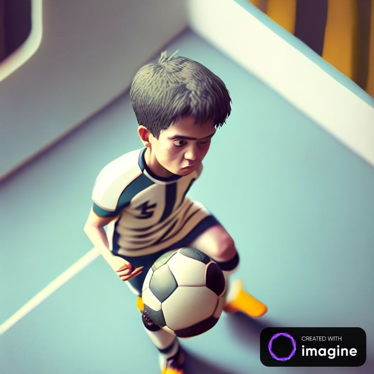 boy playing football image