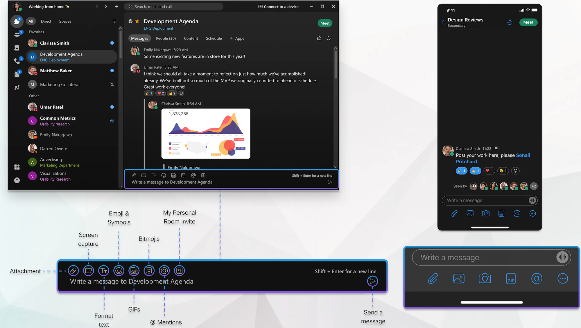 messaggistica del centro di contatto webex