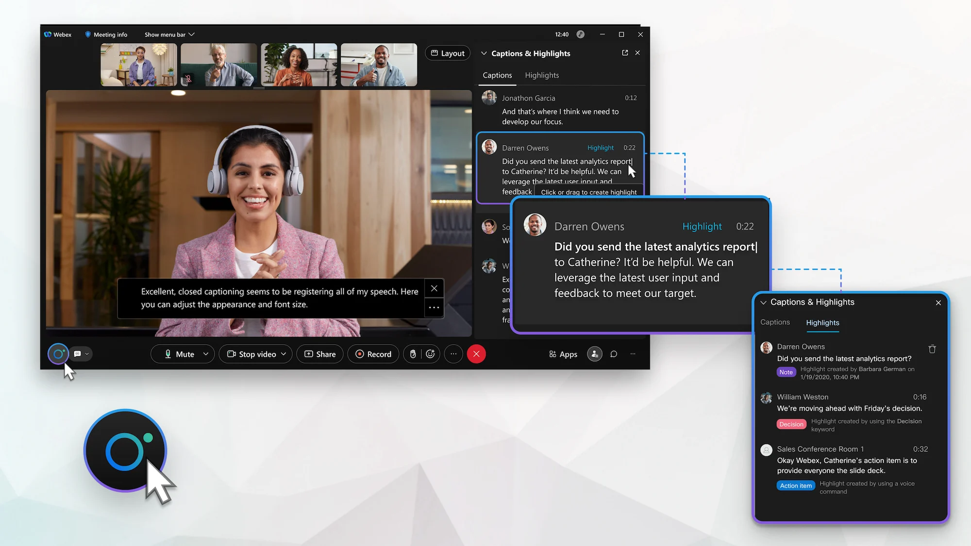 întâlnire video webex
