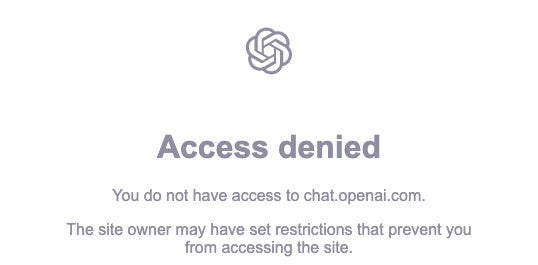 Chatgpt 错误访问被拒绝图像