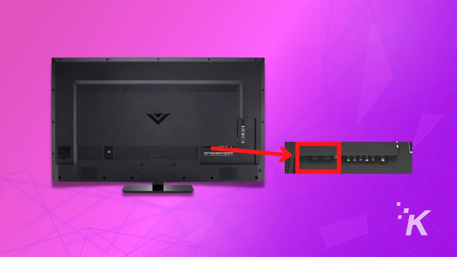 画像の説明 HDMI ケーブルの一方の端を Vizio TV の HDMI ARC ポートに接続します