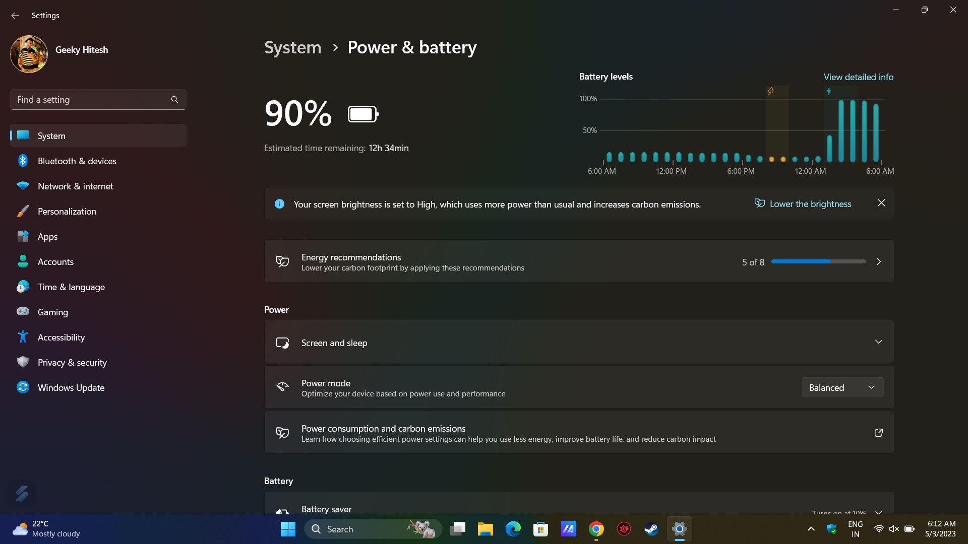 asus vivobook s15 oled full review: battery stats
