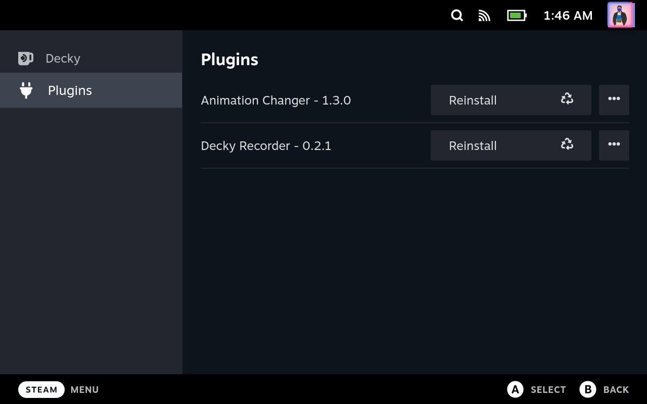 plugins settings