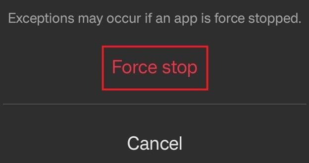 Spotify- Force Stop