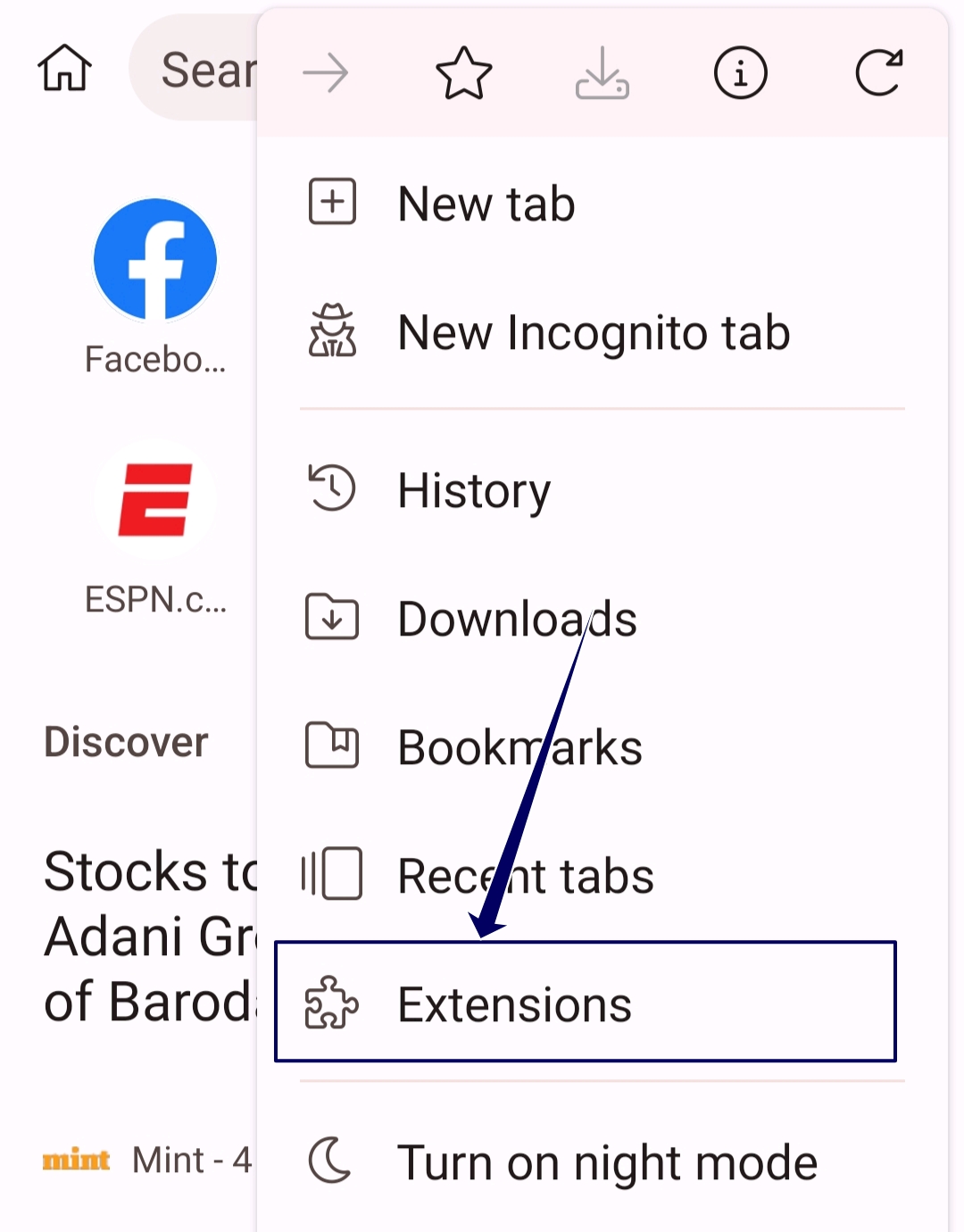 kiwi extensions on the sidebar