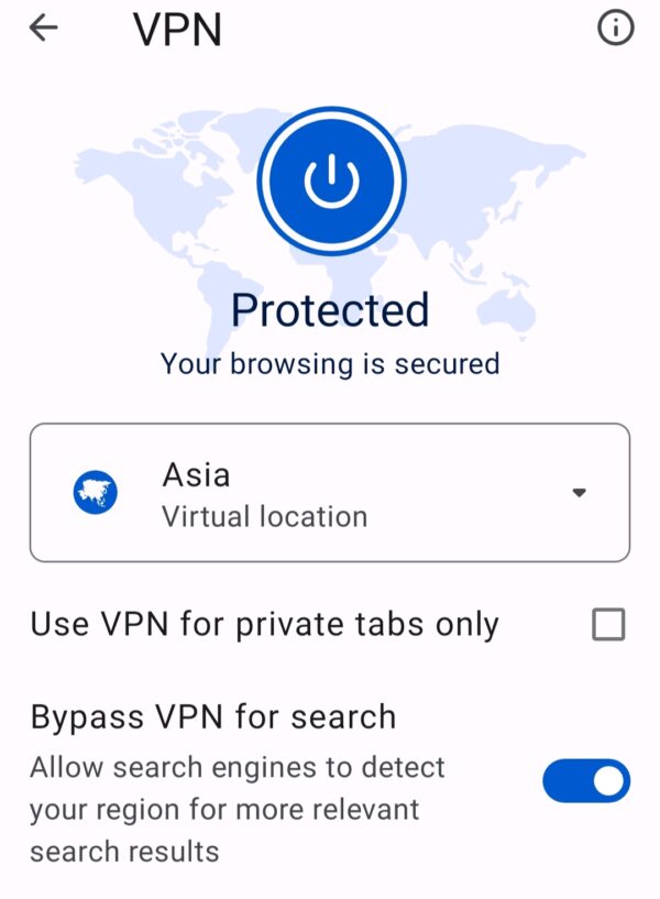 vpn settings opera