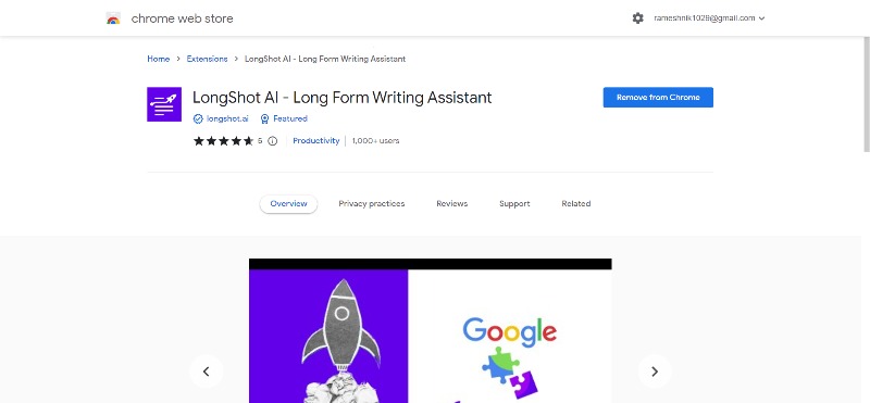 longshot ai - long form writing assistant