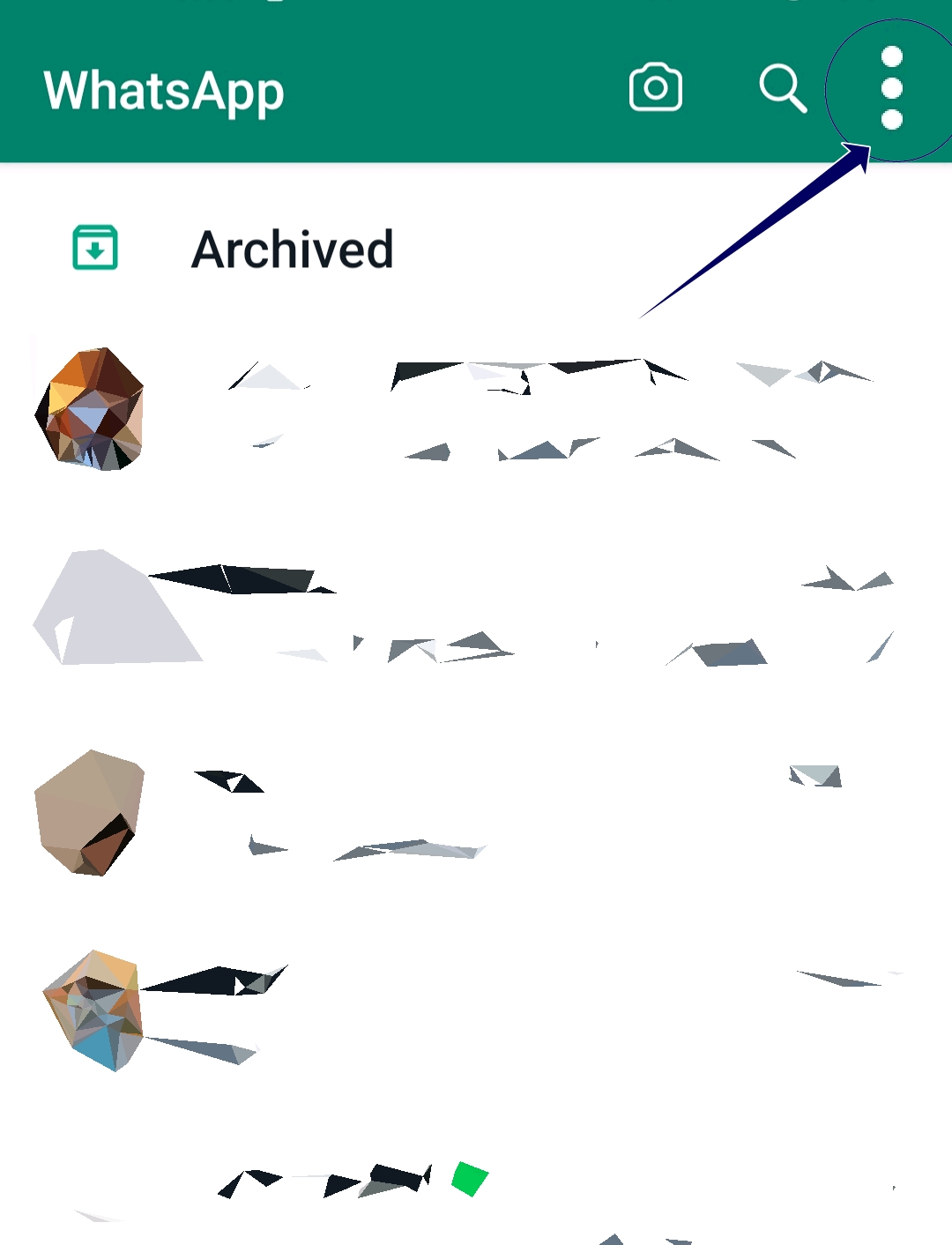 whatsapp menu