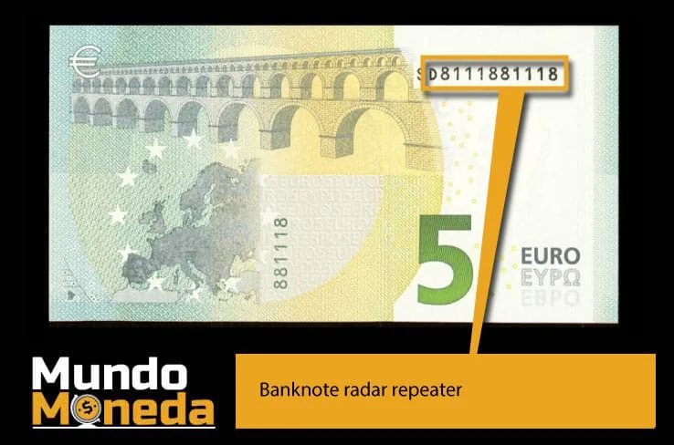Tabla de números de serie de billetes valiosos que buscan los coleccionistas 10 Radar repeater