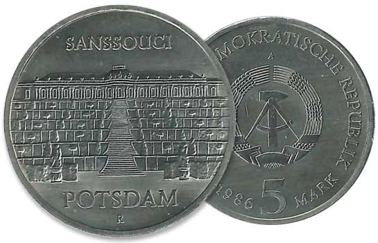 Moeda de 2 euros da Alemanha 2020 - BRANDENBURG 4 Moneda 5 Marcos de 1986