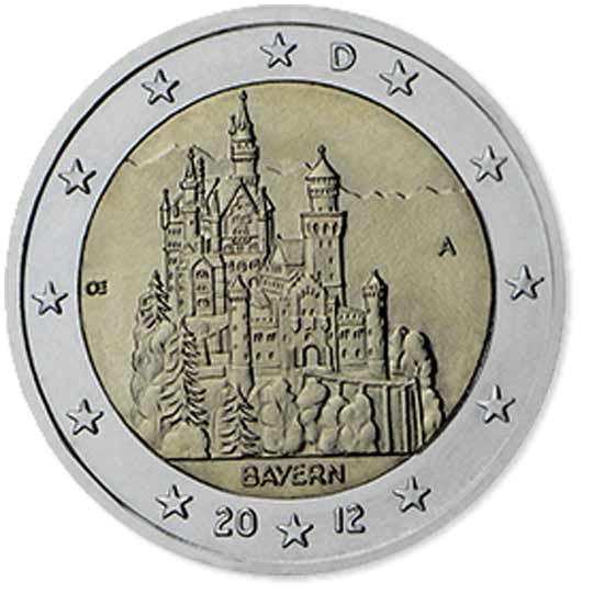 Moeda de 2 euros da Alemanha 2020 - BRANDENBURG 13 Moneda 2 Euros Alemania 2012 BAYERN
