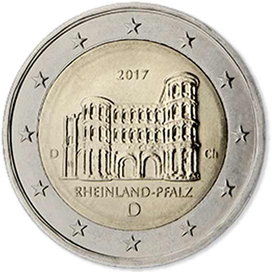 Moeda de 2 euros da Alemanha 2020 - BRANDENBURG 22 RHEINLAND-PFALZ