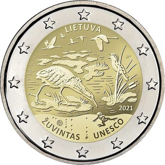 Monede valoroase de 2 euro pe care le poți face o avere 14 Coin 2 euros Zuvintas Biosphere Reserve