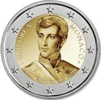 Monede valoroase de 2 euro pe care le poți face o avere 19 Coin 2 euros 200th anniversary of the accession to the throne of Prince Honoratus V
