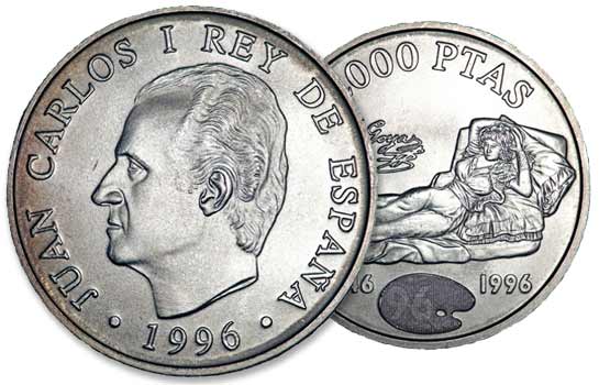 2000 peseta perak, semua tentang koin Spanyol yang terkenal ini 4 Moneda de 2000 pesetas de 1996
