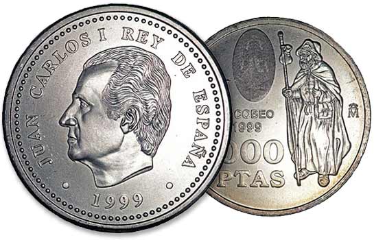 2000 peseta perak, semua tentang koin Spanyol yang terkenal ini 7 Moneda de 2000 pesetas de 1999