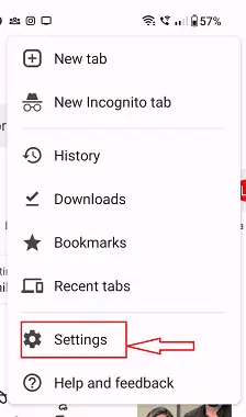 ícone de configurações