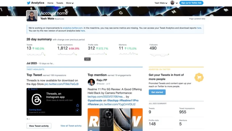 twitter analytics
