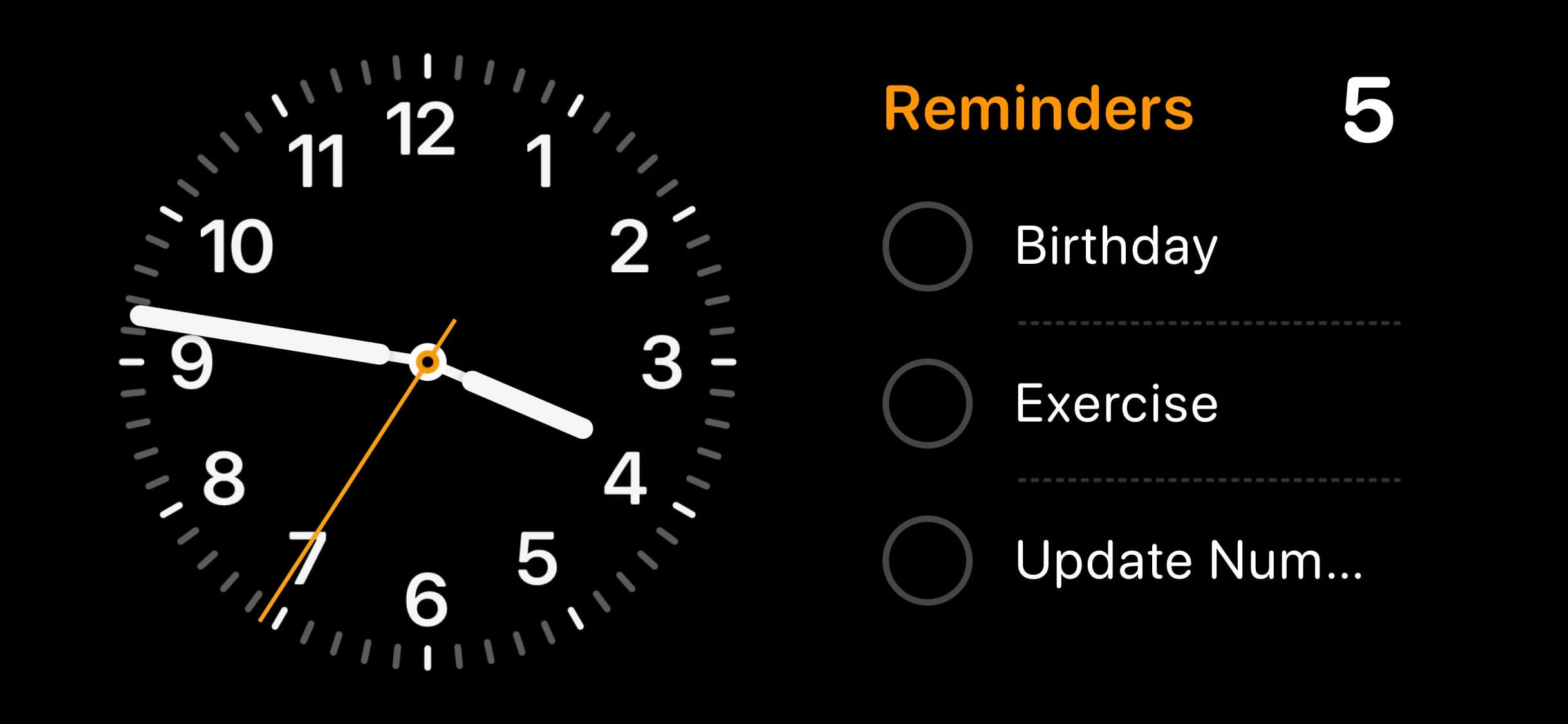 widgets standby mode