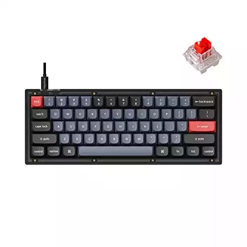 Tastiera meccanica personalizzata cablata Keychron V4, layout 60%.