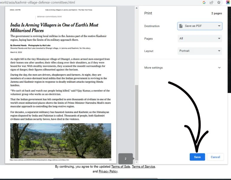 article save as pdf