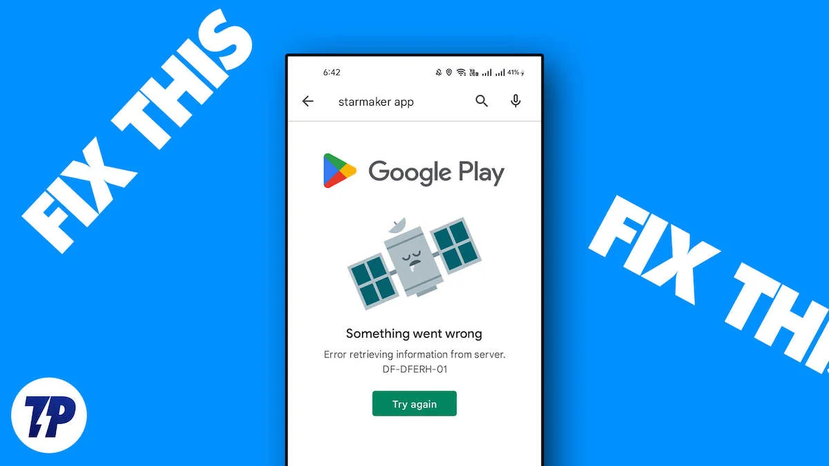 fix something went wrong error on google play store