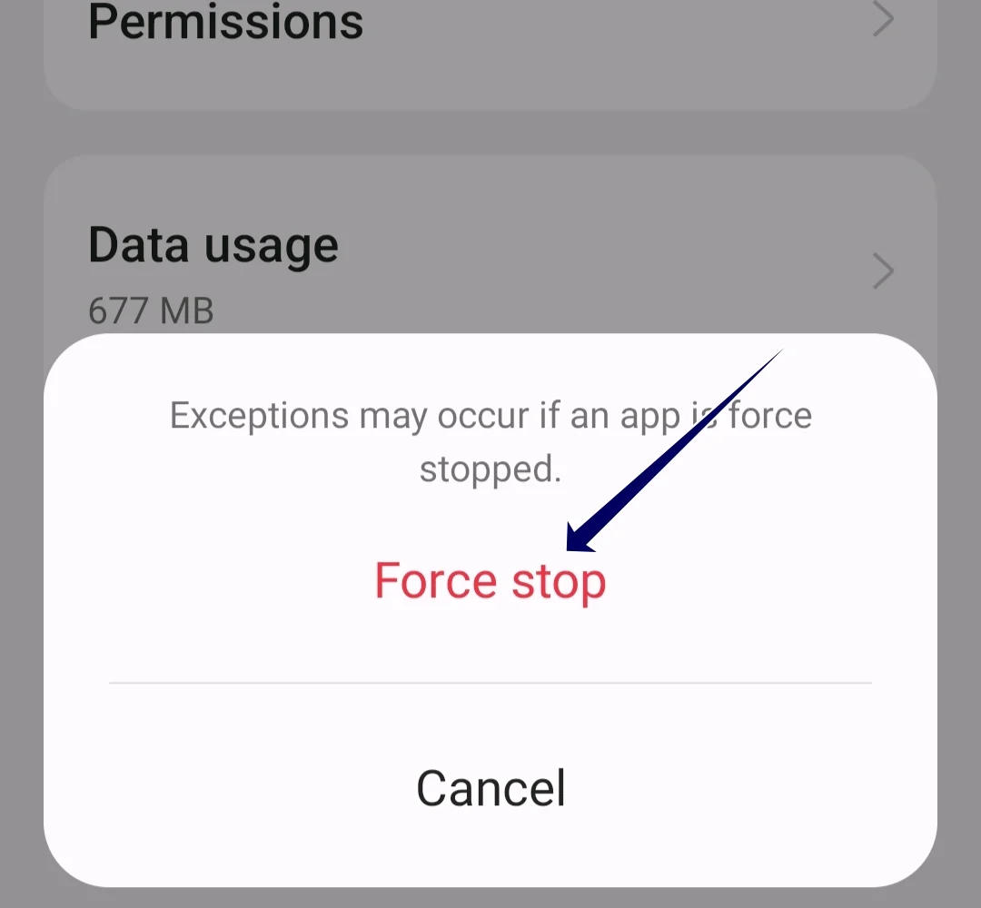 force stop google play store app