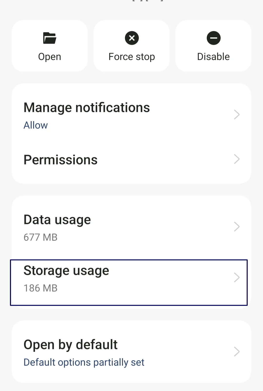 storage on google play store