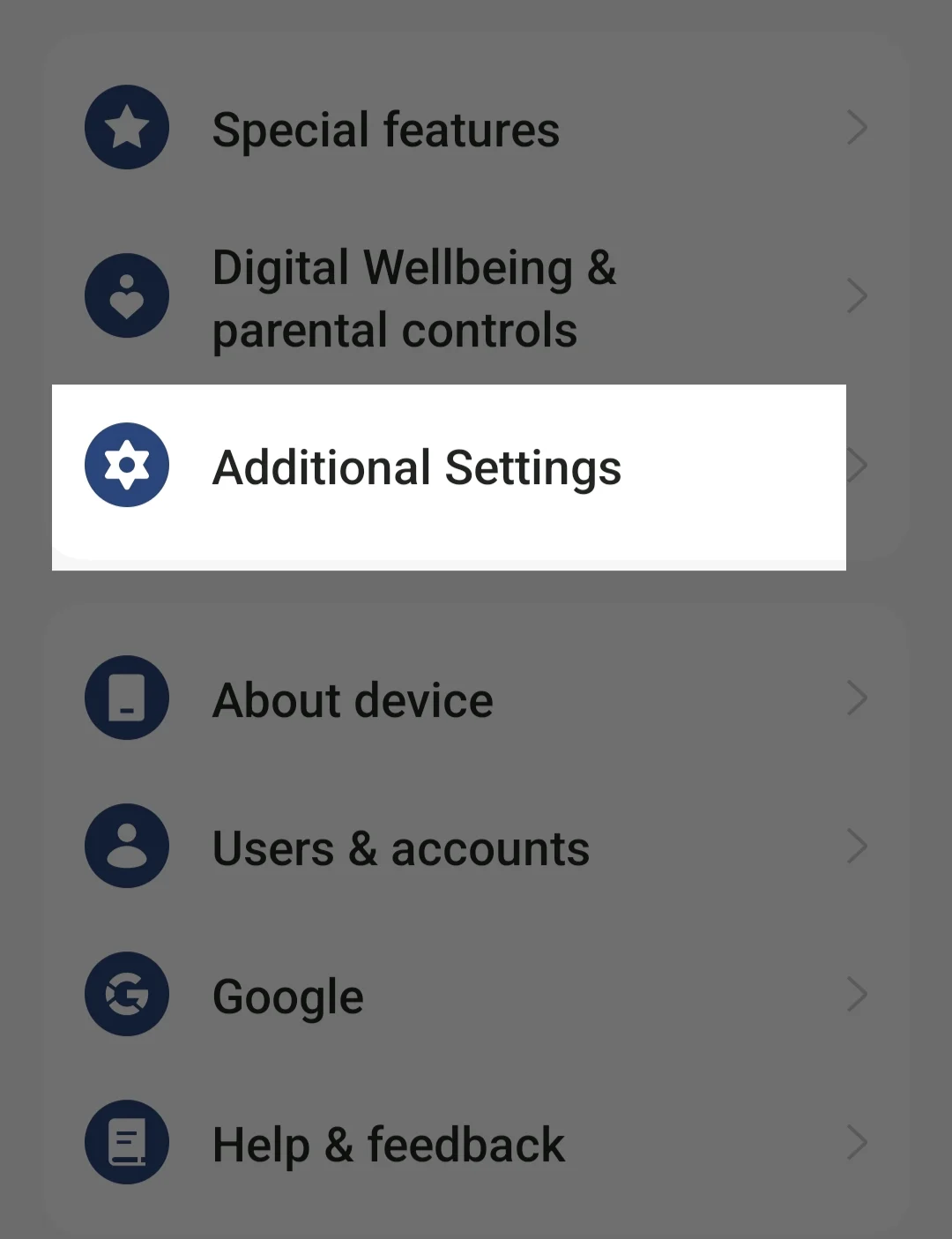 settings additional