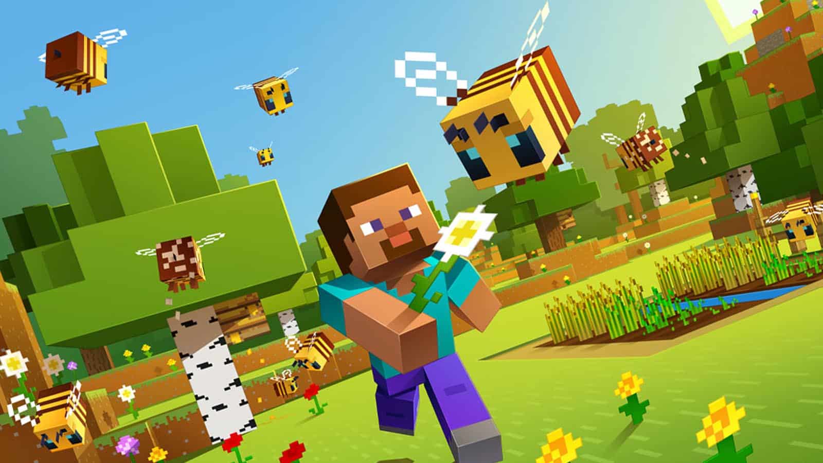 minecraft steve et les abeilles