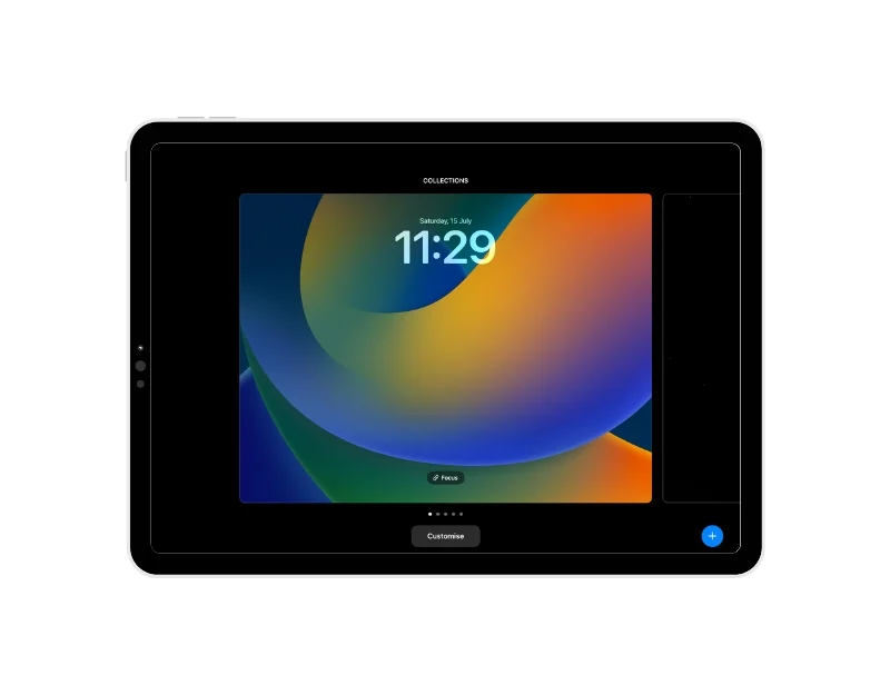ipad home screen - long press