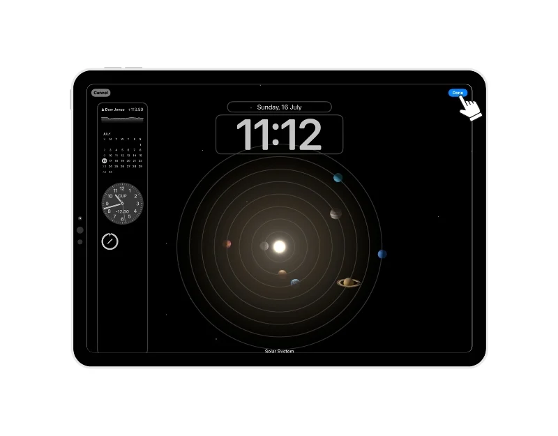 click on the done to save the changes on your ipad