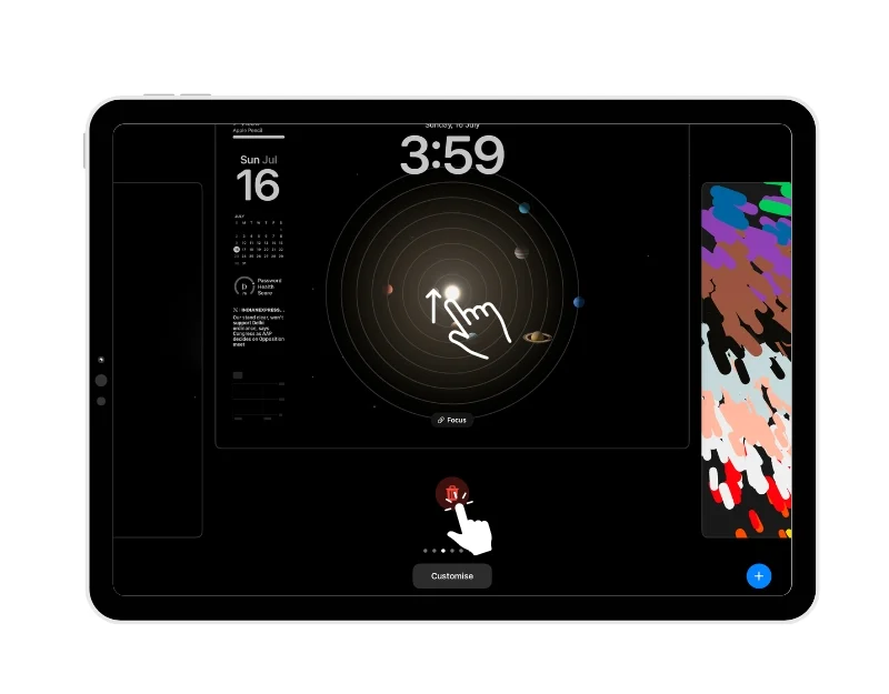 swipe and delete lock screen setup