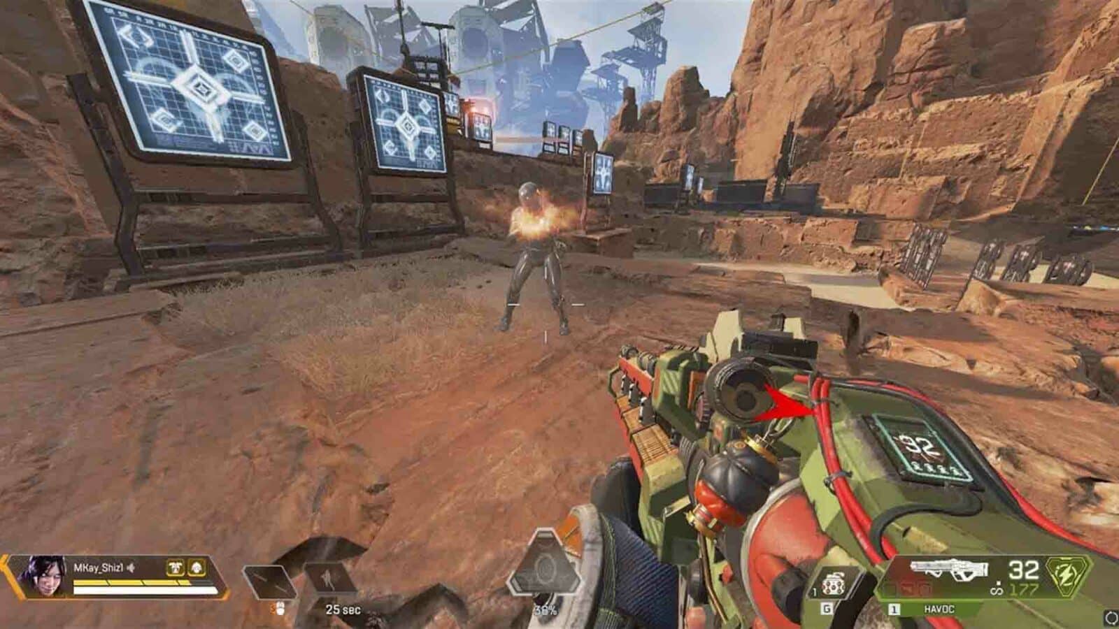 A tela captura um videogame. Apex Legends