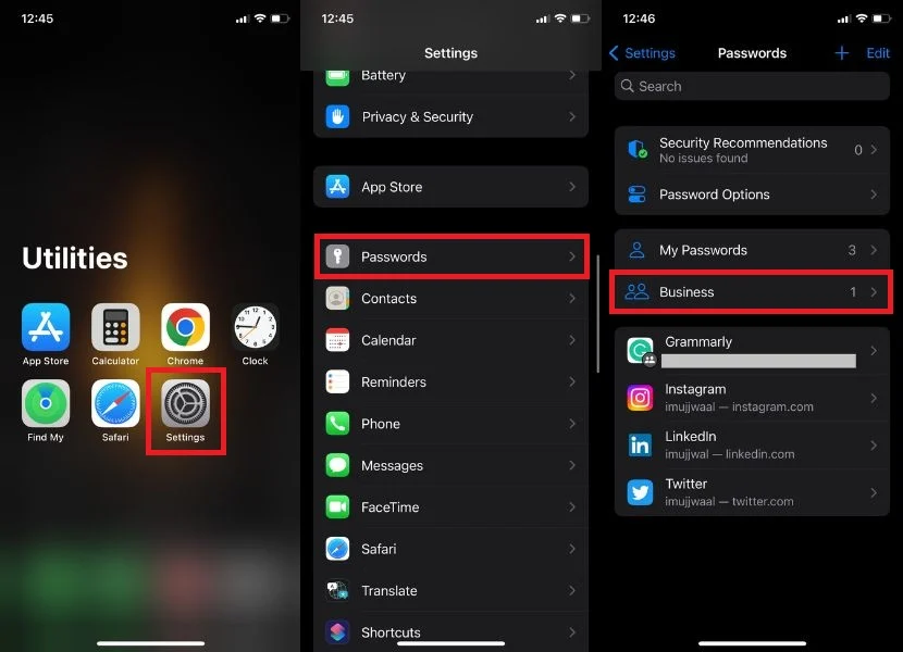 shared password group