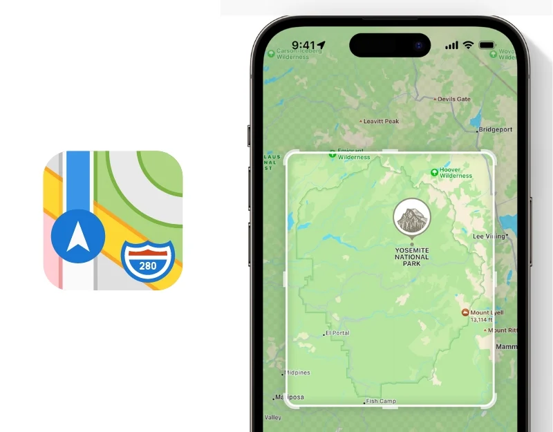 apple maps offline support