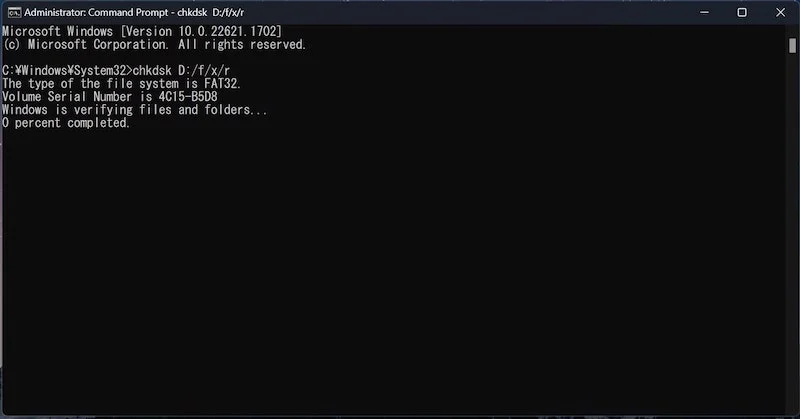 5 ways to fix “page fault in nonpaged area” error [2023] - use chkdsk command
