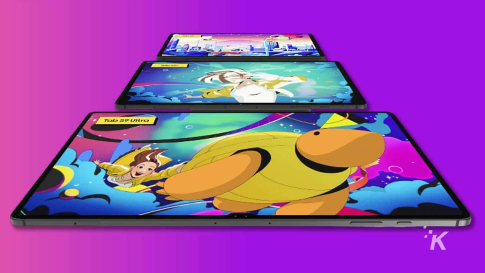 Um cartunista está criando uma obra de arte vibrante com um Samsung Galaxy Tab S9.