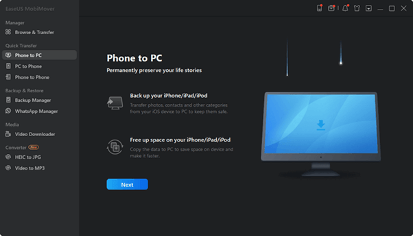 Data Transfer iPhone to PC