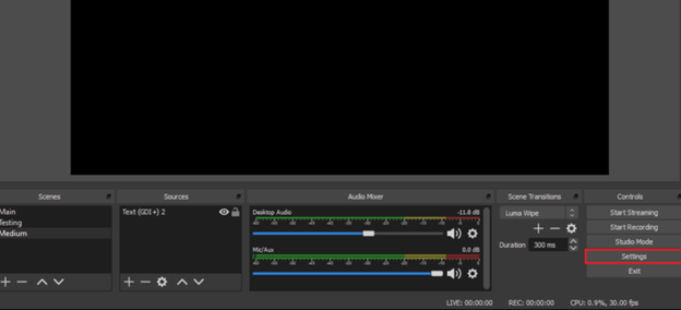 Reducing the Output Resolution in OBS