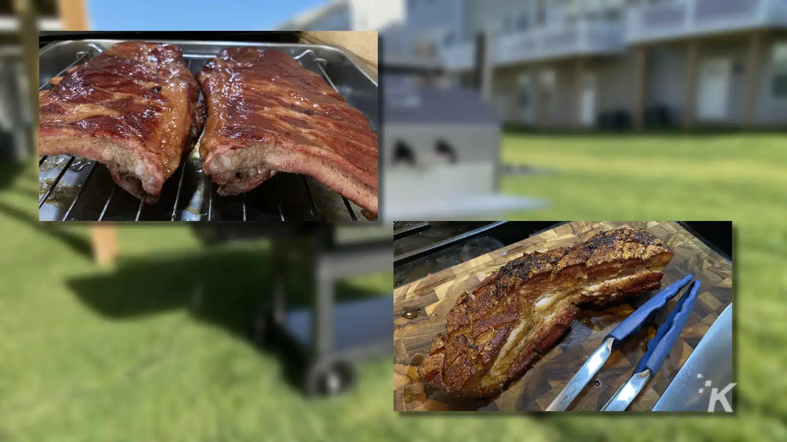 мясо, приготовленное на пеллетном гриле Yoder
